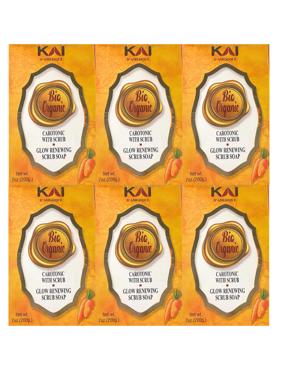 Kai Bio Organic Carotonic Soap 200g (Pack of 6)