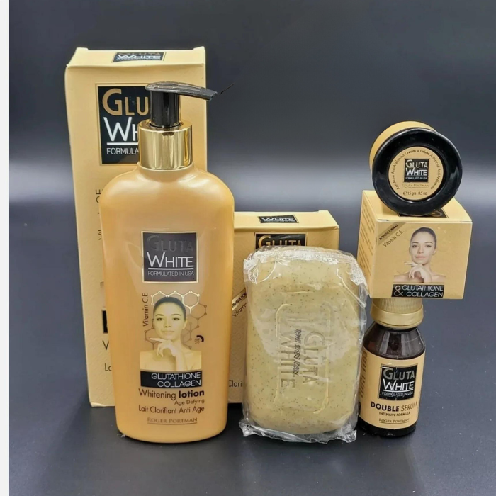 Gluta White Age Defying Whitening Lotion Full Set (Lotion, Face Cream, Soap, Serum)