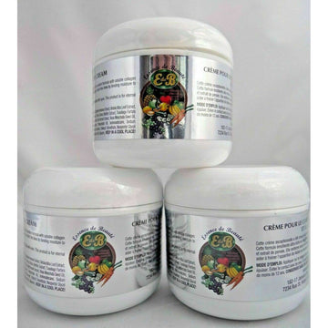 Essence de Beaute Collagen & Vitamin E Face and Body Cream 4oz (3 Bottles)