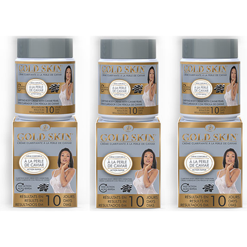 Gold Skin Clarifying Body Cream With Caviar Pearls Set of 3