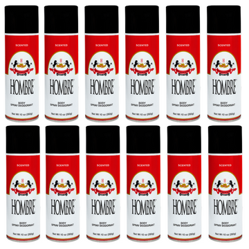 Hombre Red Body Spray Deodorant (12 Pack)