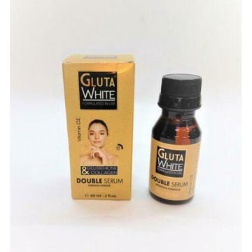 Gluta White Double Whitening Serum Gutathione & Collagen Actives 60ml Bottle