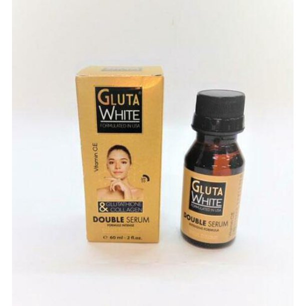 Gluta White Double Whitening Serum Gutathione & Collagen Actives 60ml Bottle