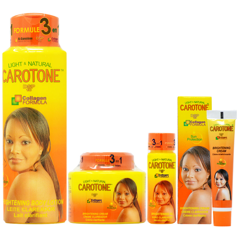 CaroTone Package II (Lotion 18.6oz + Cream 11.1oz + Oil 2.2oz + Cream (Tube) 1oz)