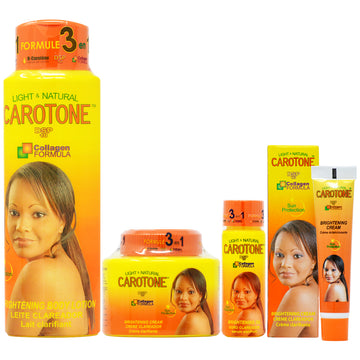 CaroTone Package II (Lotion 18.6oz + Cream 11.1oz + Oil 2.2oz + Cream (Tube) 1oz)