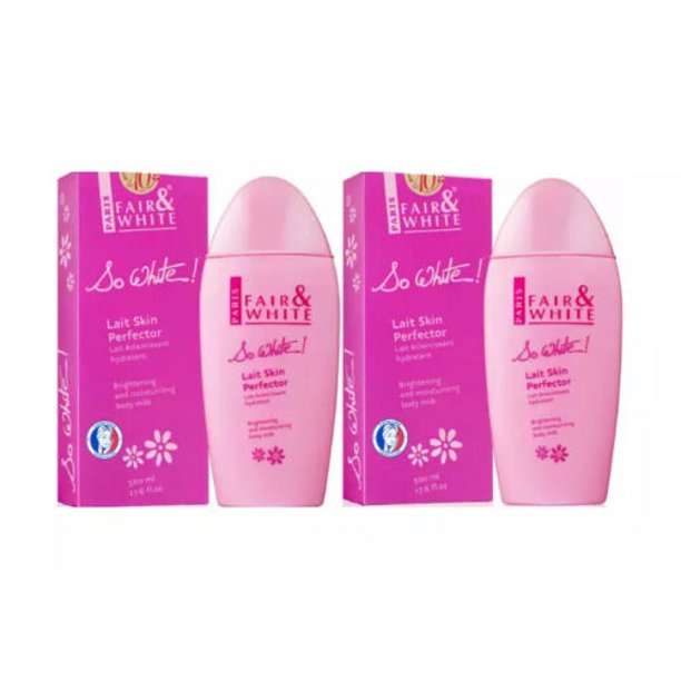 Fair & White So White Brightening and Moisturizing Body Milk 500 ml (Pack of 2)