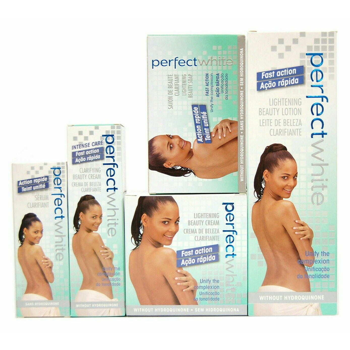 Perfect White Beauty Lotion, Cream, Soap, Creme Jar, Serum