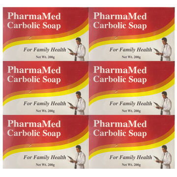 PharmaMed Carbolic Soap for Family Health (Pack of 6)