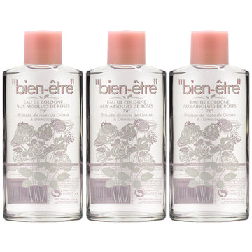 BIEN-ETRE Eau De Cologne Aux Absolues De Roses 250ml/8.45oz (Pack of 3)