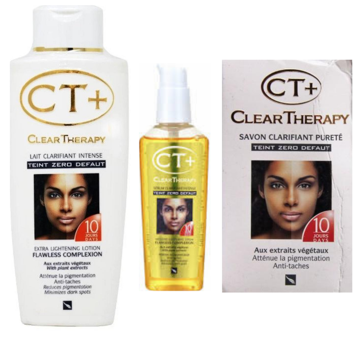 CT+ Clear Therapy Extra Lightening CT + Lotion + Soap + Serum (3 Pack)