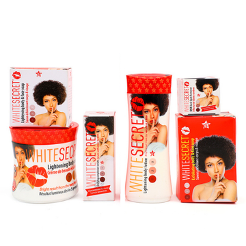 WHITE SECRET LOTION, SERUM, CREAM, BSC, SOAP (RED), SOAP (WHITE)