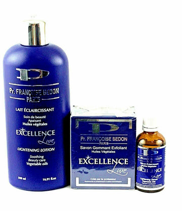 Pr. Francoise Bedon Excellence Lightening Lotion, Serum and Soaps Combo
