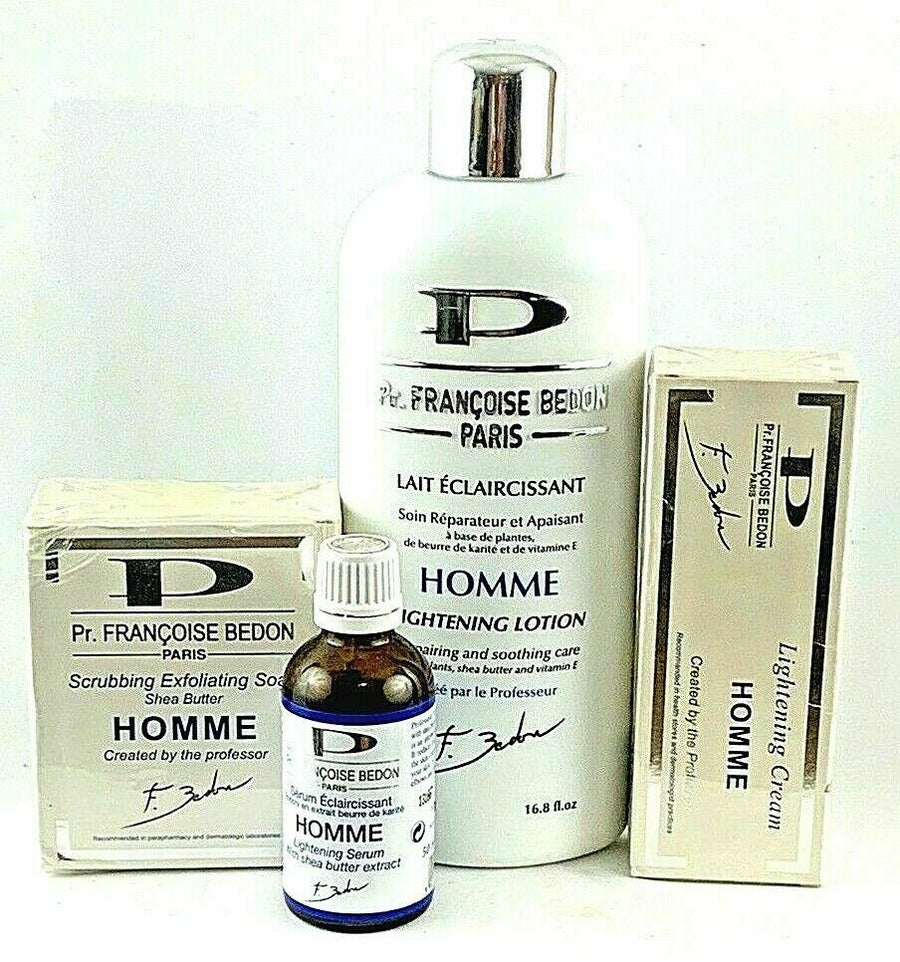 Pr. Francoise Bedon Homme Lightening Lotion, Soap,Serum and Tube Cream