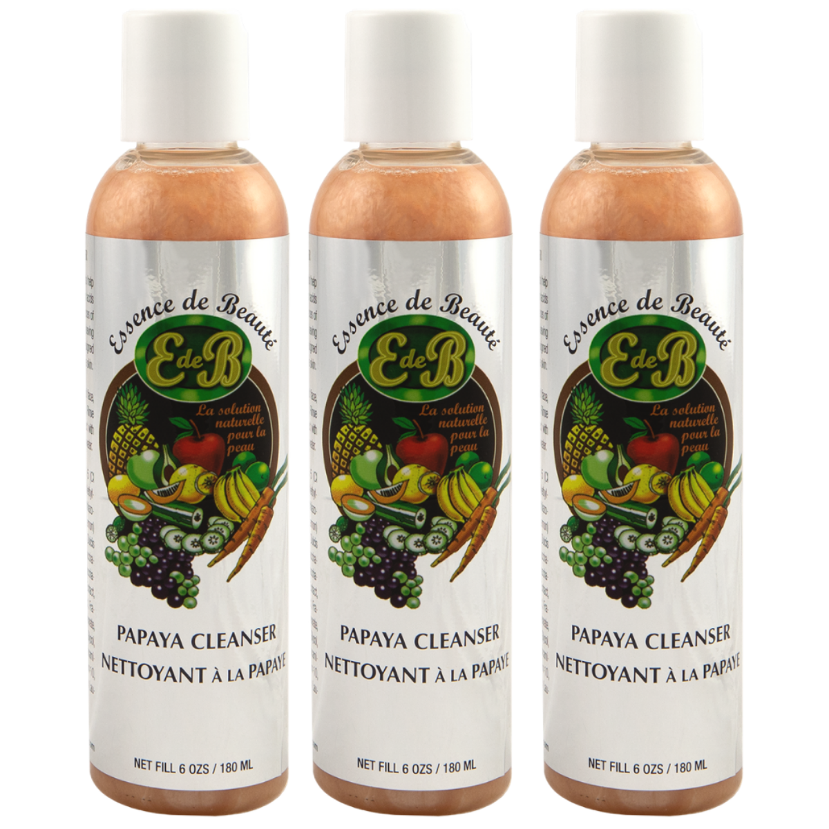 Essence de Beaute Papaya Cleanser 6oz (3 Pack)