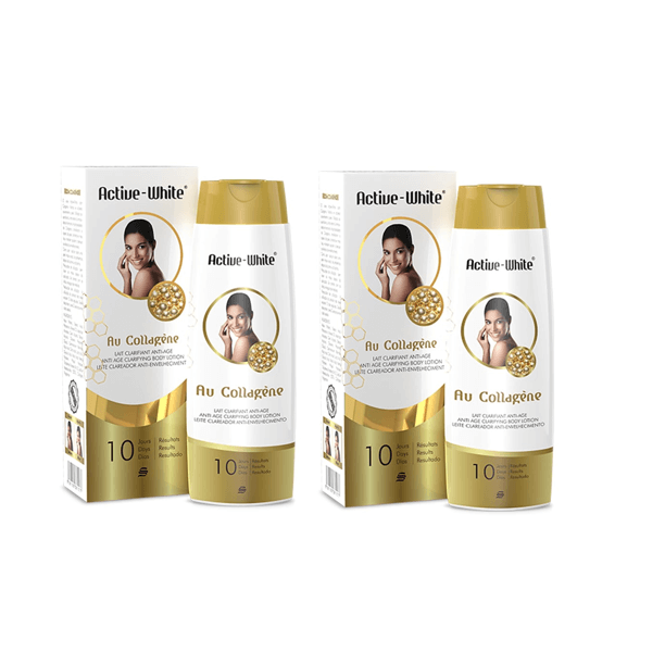 ACTIVE WHITE ANTI AGE CLARIFYING BODY LOTION WITH COLLAGEN LOT OF 2. 250 ML Each