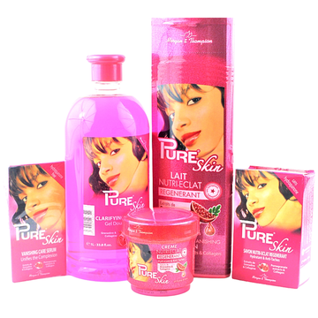 Pure Skin Vanishing Care Body Set of 5 Lotion, Soap, Face Cream, Shower Gel