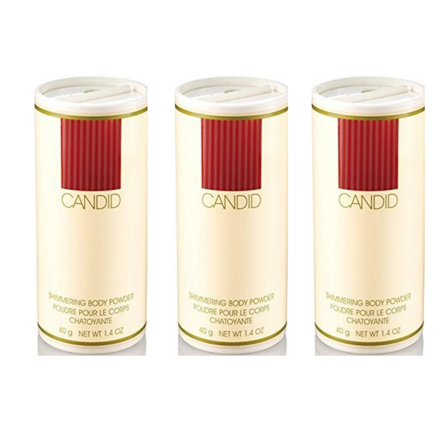Avon Candid Shimmering Body Powder Talc 1.4 oz (Lot of 3)