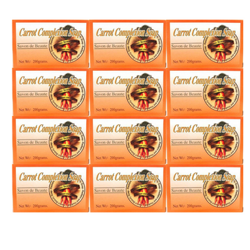 Carrot Complexion Soap Skin Tone Improvement w/ Carrot Oil (12 Pack)