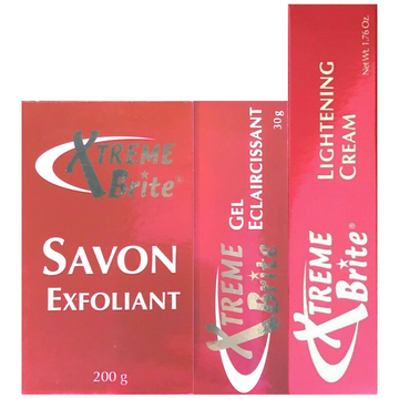 Xtreme Brite ExfoliatIng 7oz Soap, 30g Gel, 1.76oz Cream Tube COMPLETE SET