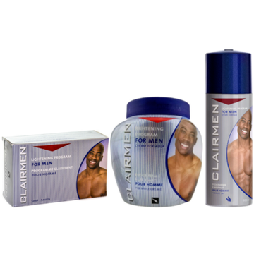 Clairmen Lightening Jar Cream 500ml, Lightening Lotion 500ml, Savon Bar 180g SET