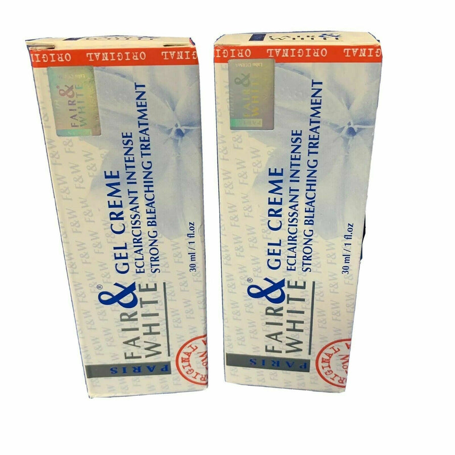 Fair & White Gel Cream Eclaircissant Intense Bleaching 1oz (2 Pack)