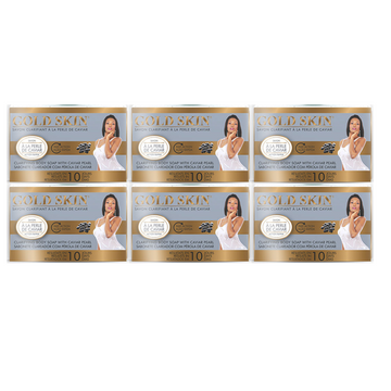 Gold Skin Clarifying Body Soap With Caviar Pearl 180g (Pack of 6)