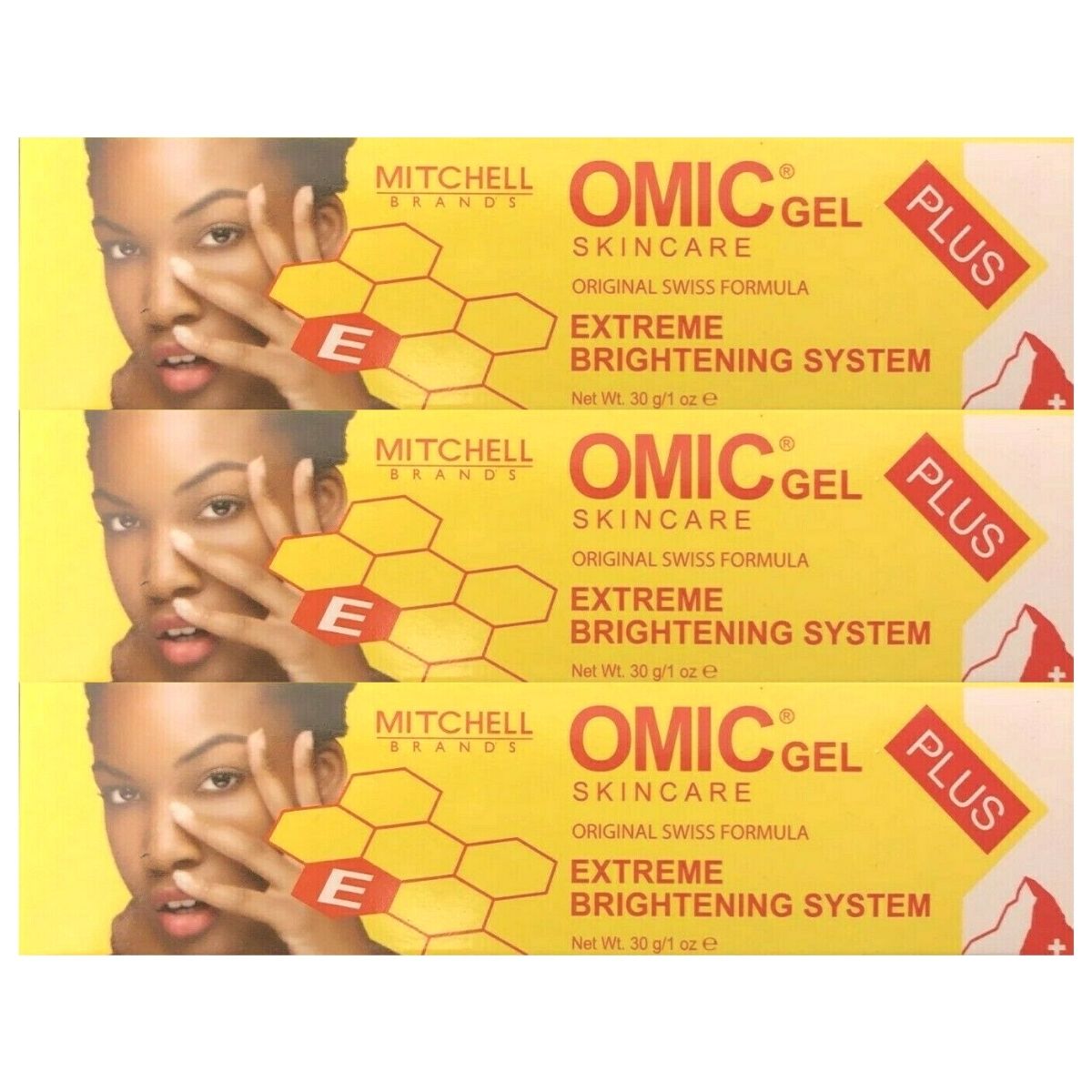 OMIC GEL PLUS BRIGHTENING TUBES 30g (Pack of 3)