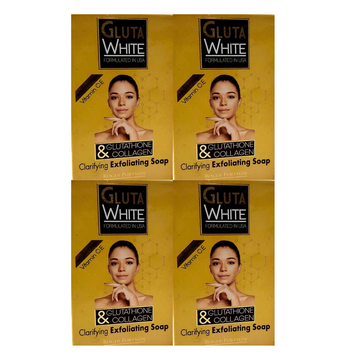 Gluta White Glutathione & Collagen exfoliating soap 180g (4 Pack)
