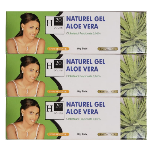 H20 Jours Natural Gel Aloe Vera 60g (Pack of 3)
