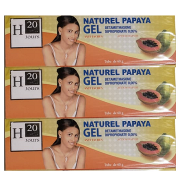 H20 Jours Naturel Papaya Gel 60g (Pack of 3)