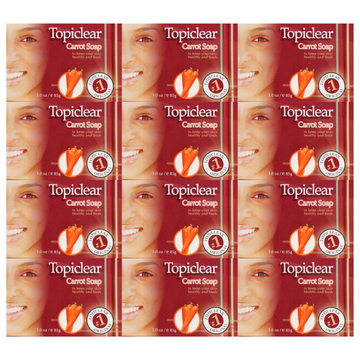Topiclear Carrot Extract Soap 3oz each {Pack of 12}