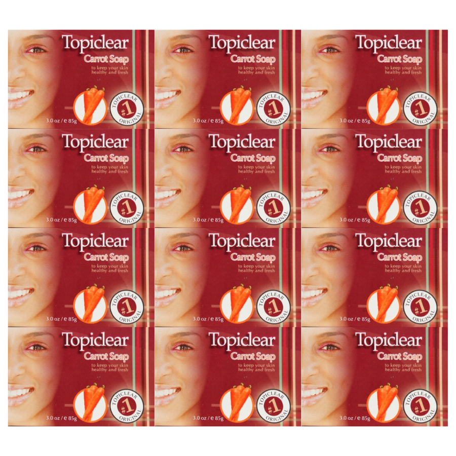 Topiclear Carrot Extract Soap 3oz each {Pack of 12}