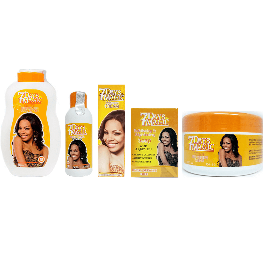 7 Days Magic Argan Oil Lotion + Oil + Cream Tube + Soap + Cream Jar