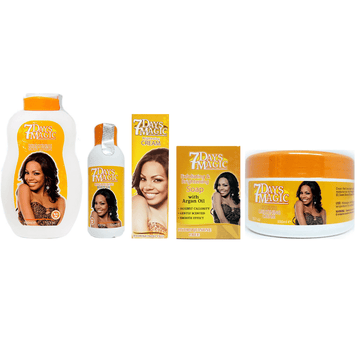 7 Days Magic Argan Oil Lotion + Oil + Cream Tube + Soap + Cream Jar