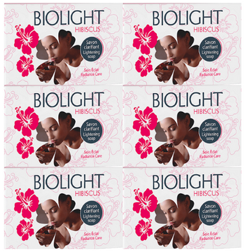 BIOLIGHT HIBISCUS FLOWER LIGHTENING SOAP 180G (PACK OF 6)