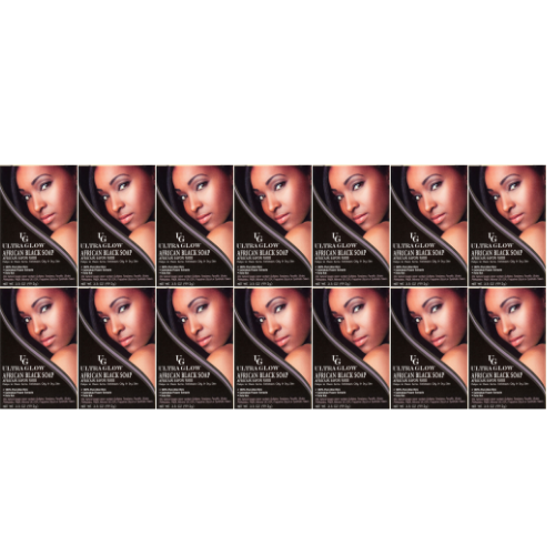 Ultra Glow African Black Soap 3.5oz (Pack of 12)