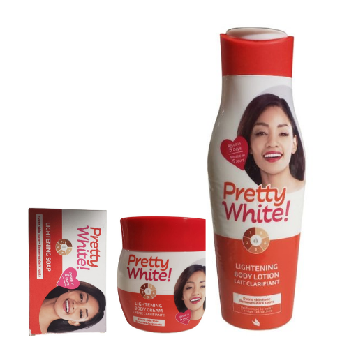 Pretty White Set (Lotion 500ml + Soap + Cream 300ml)