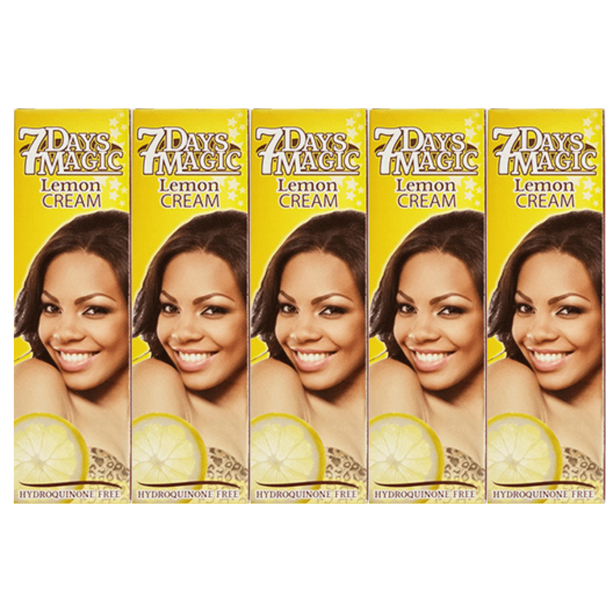 7 Days Magic Lemon Cream, 50ml Tubes 1.7oz Each {Pack of 5}
