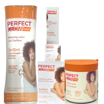 Perfect Glow Carrot Set (Lotion, Soap, Cream, Dark Spot Corrector)