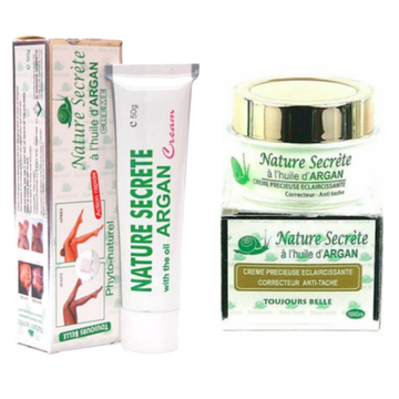 Nature Secret Argan Oil Lightening Creme Dark Spot Corrector + Cream Tube 50g