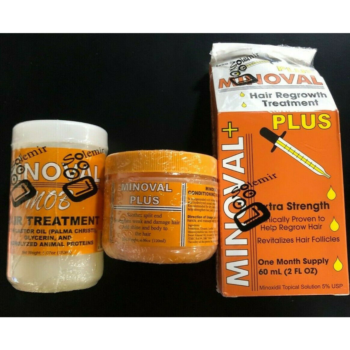 MINOVAL PLUS Hair Regrowth Dropper + Pommade + MOB Treatment