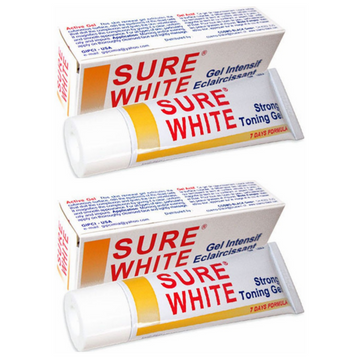SURE WHITE Strong Toning Lightening Gel 1oz (2 Pack)