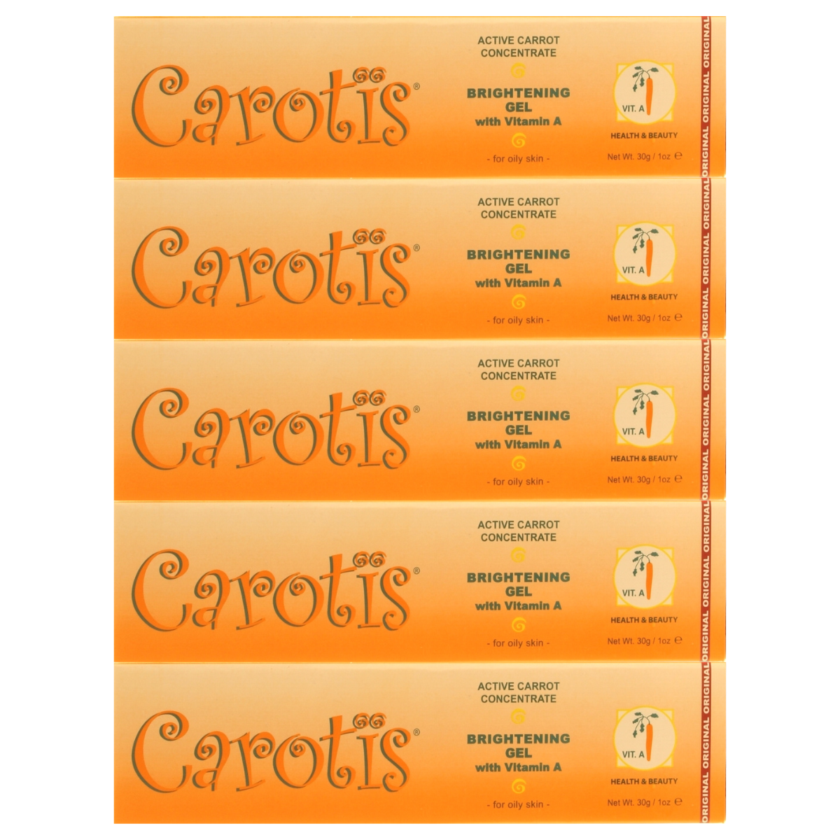 Carotis Brightening Carrot Gel Lightening Tubes dark spots remover (5 Tubes)
