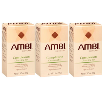 Ambi Skin Care soap Complexion Cleansing Bar Gentle Cleansing 3.5oz (3 Pack)