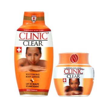 Clinic Clear Whitening Body Lotion 16.9oz + Cream jar 11.6oz