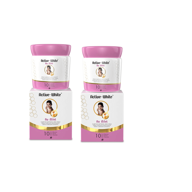 Active-White With Honey Clarifying Softening Body Cream Lot of 3.120ML