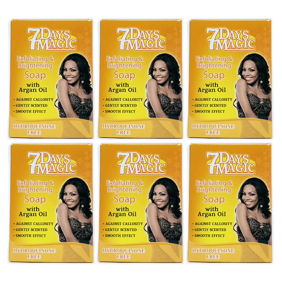 7 Days Magic Exfoliating & Brightening With Argan Oil Soap 200g Each (6 Pack)
