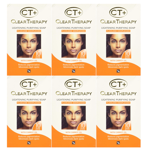 CT+ Clear Therapy - Lightening Purifying Soap w/Carrot Oil 6.2oz (175g) (6 PACK)