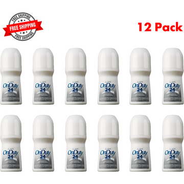 Avon On Duty Unscented 24 hour Protection Deodorant & antiperspirant 2.6oz (12 PACK)