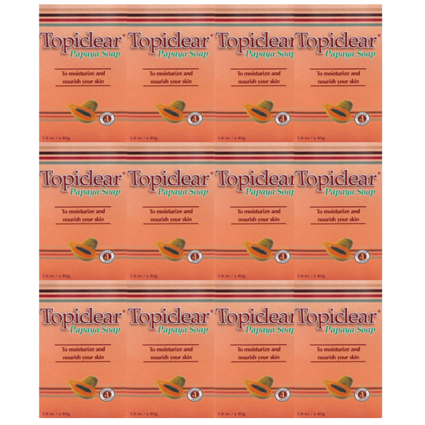 Topiclear Papaya Moisturizing Soap {Pack of 12}